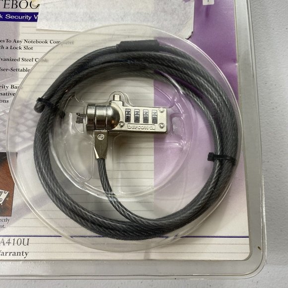 Model PA41OU Targus Defcon CL Laptop Cable Combo Lock And Security BASE NWT - Picture 2 of 5